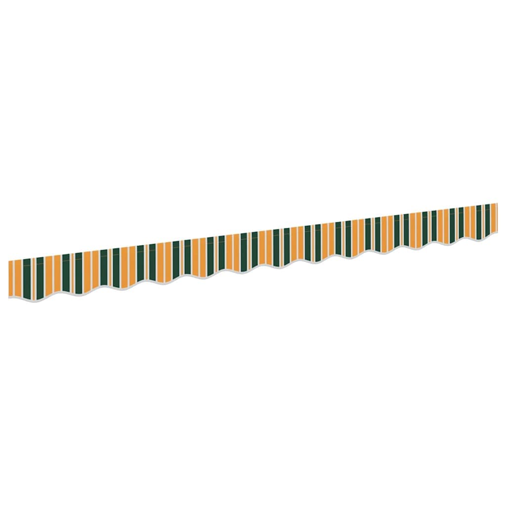 vidaXL Substituição de Valance de Toldo Verde e amarelo 3,5 m
