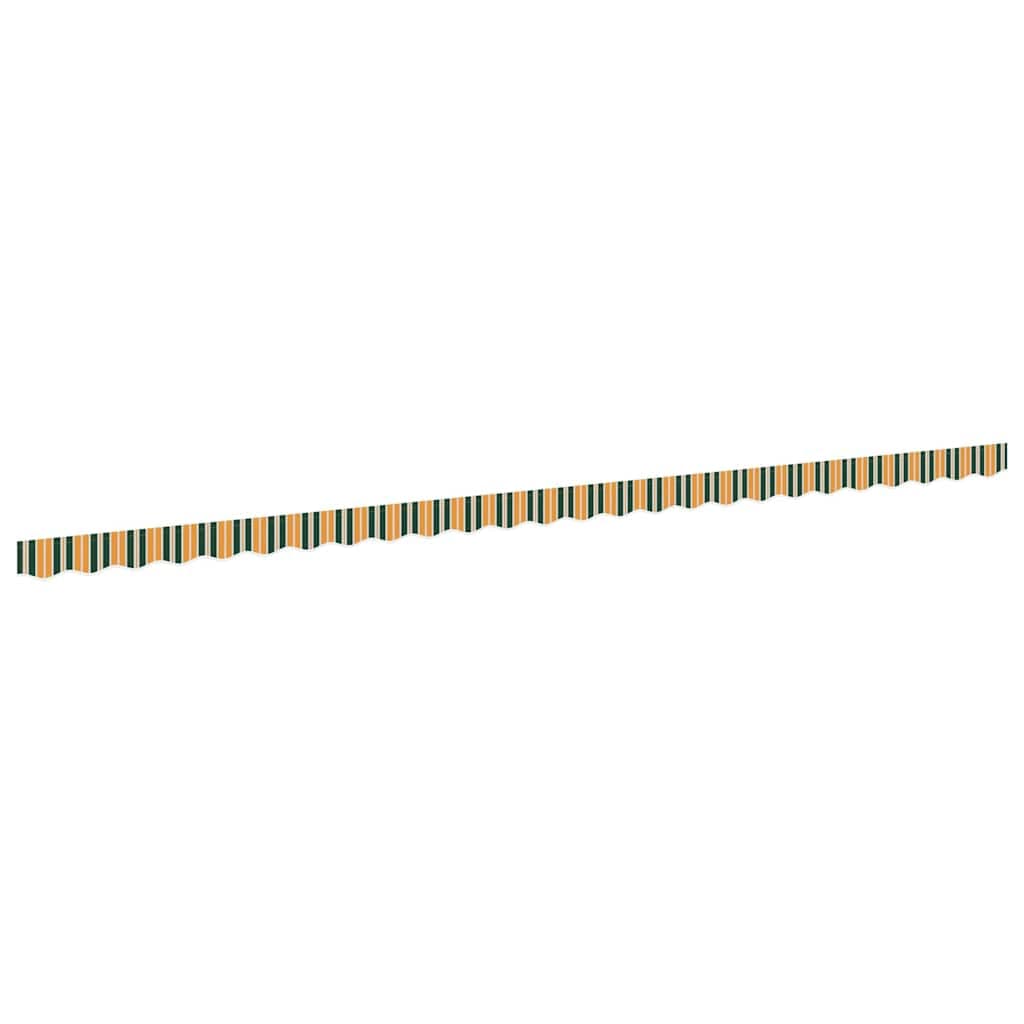 vidaXL Substituição de Valance de Toldo Verde e amarelo 6 m Poliéster