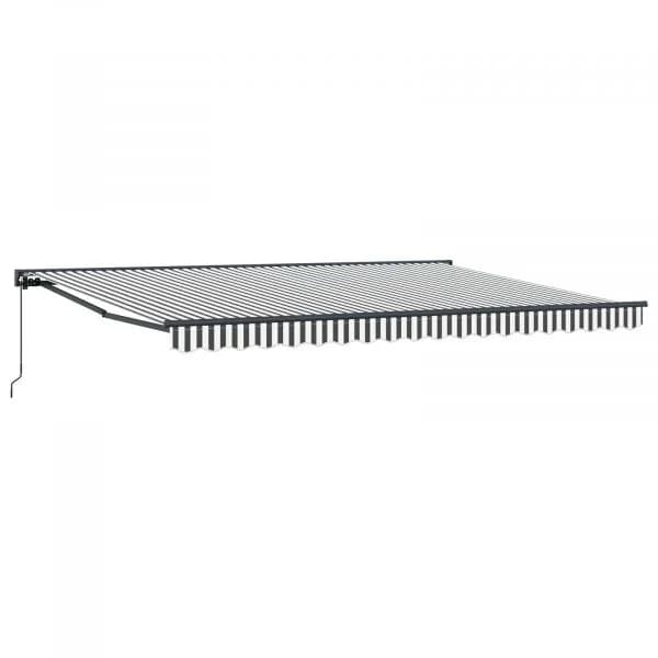 vidaXL Estrutura de Toldo Manual Antracite e Branco 450 × 300 cm - 3555123638