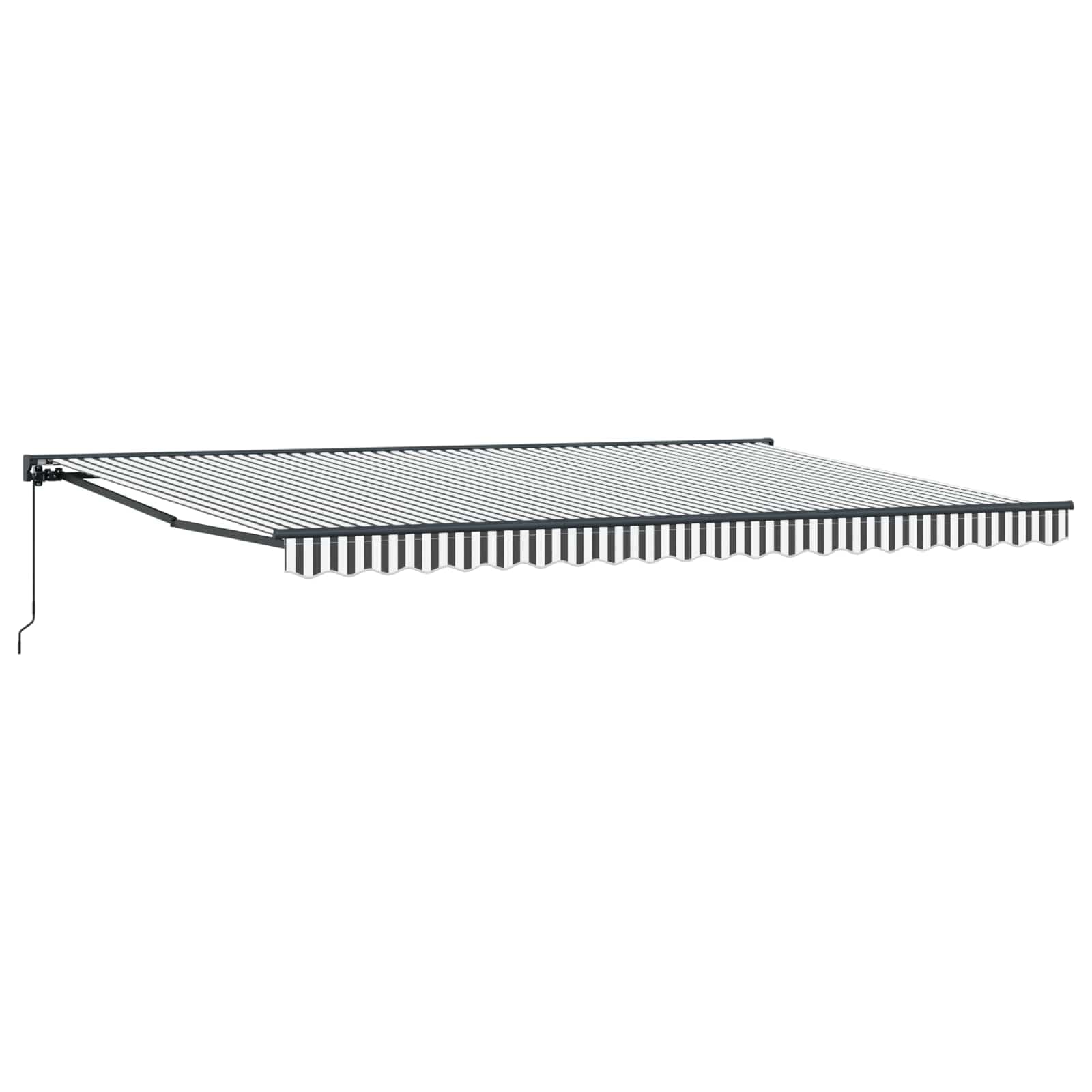 vidaXL Estrutura de Toldo Manual Antracite e Branco 500 × 300 cm - 973133949