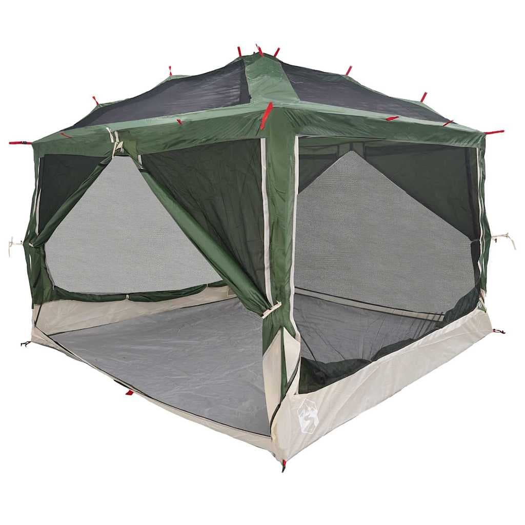 vidaXL Tenda interna para 7 pessoas Verde e Cinza 300 x 300 x 250 cm