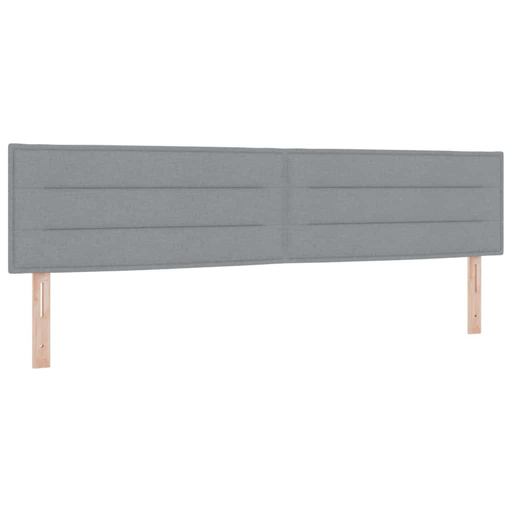 vidaXL Cabeceira Design Linhas Cinza Claro 200 cm Tecido - 3365893566