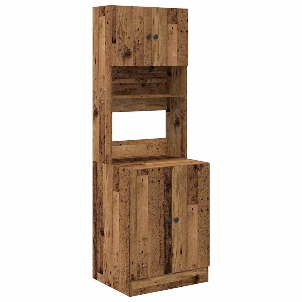 vidaXL Buffet de Cozinha 2 pcs Madeira antiga 60 x 50 x 180 cm