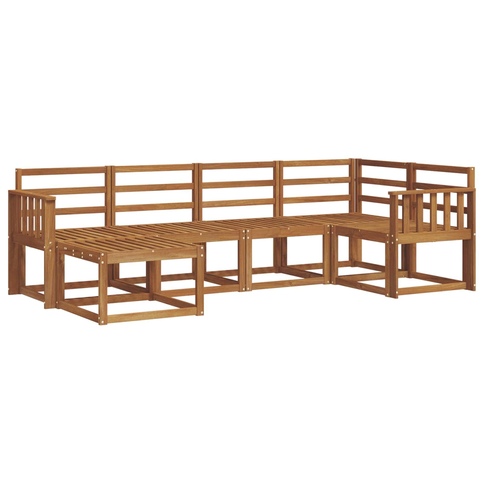 vidaXL Conjunto de Sofás para Exterior 6 pcs Natural