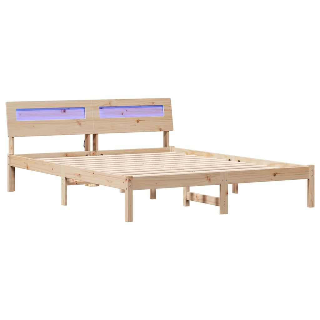 vidaXL Estrutura da Cama com cabeceira Castanho 160 x 200 cm
