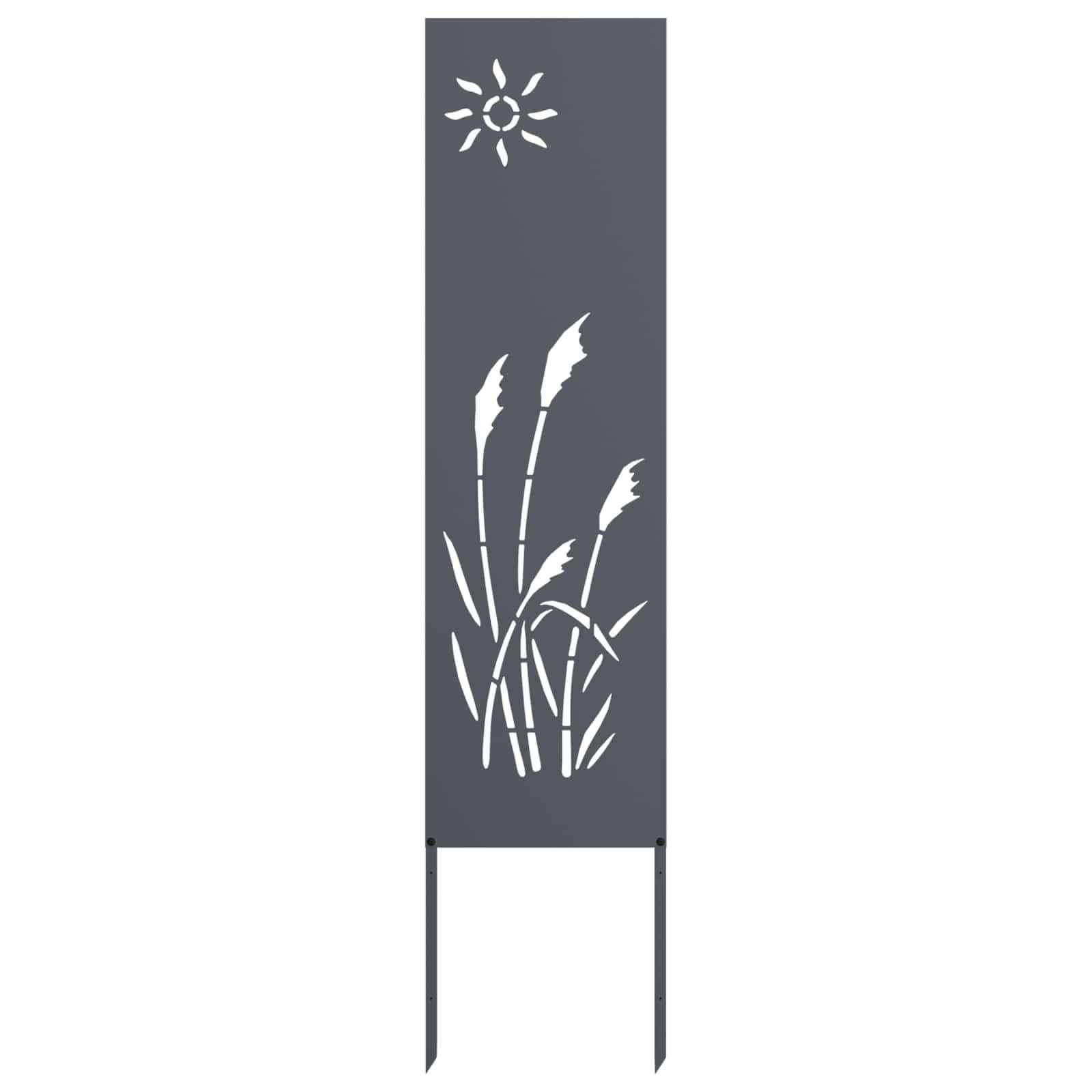 vidaXL Tela de Privacidade para Jardim Fretwork Antracite 32 x 140 cm