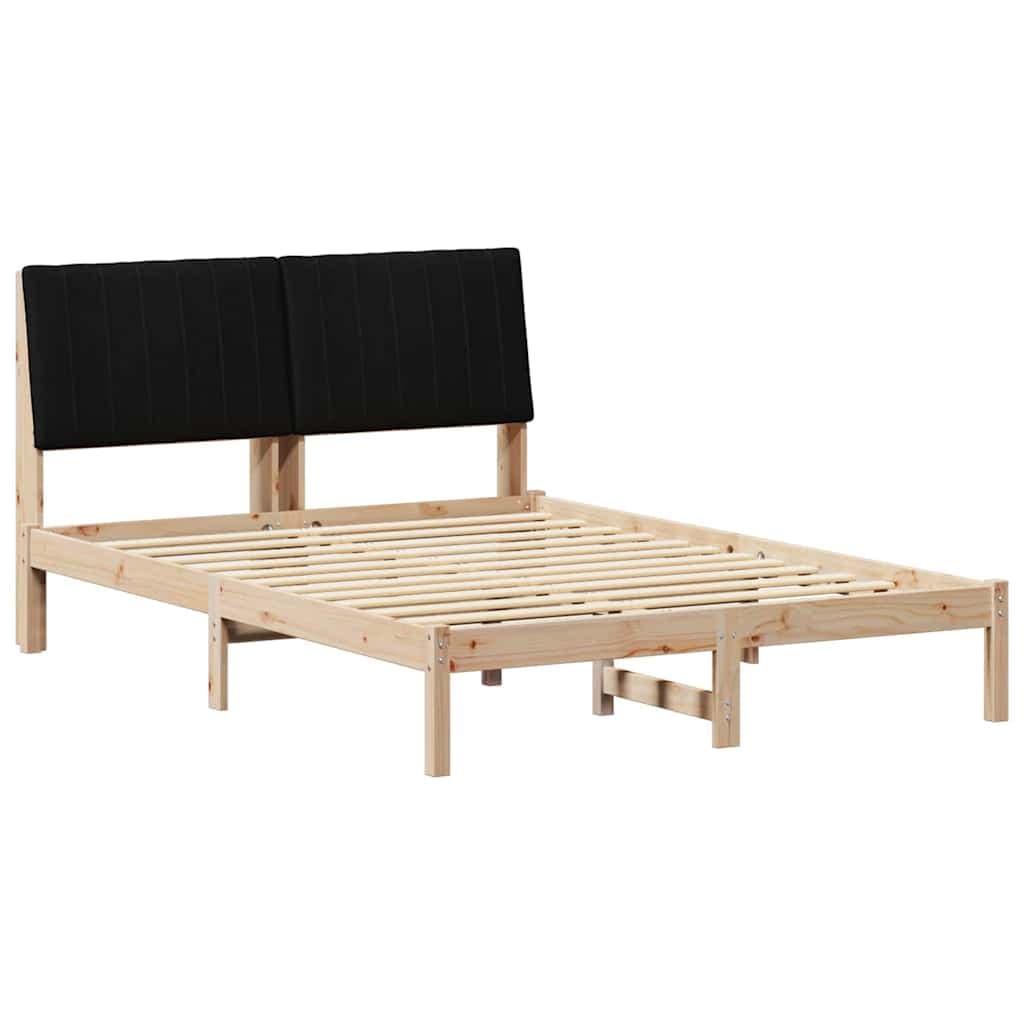 vidaXL Estrutura da Cama com cabeceira Castanho 135 x 190 cm