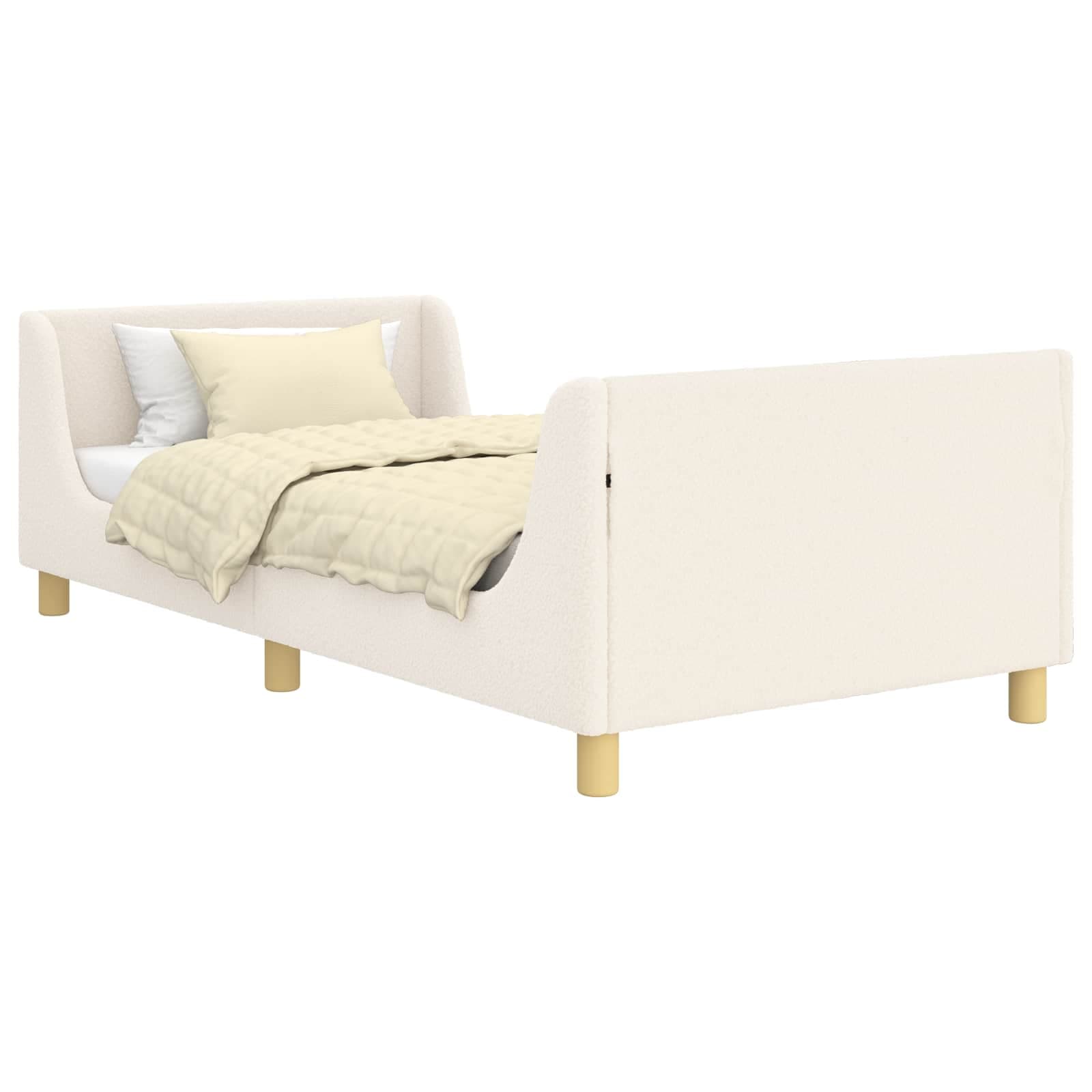 vidaXL Estrutura de Cama Infantil com Cabeceira Creme 80 x 200 cm