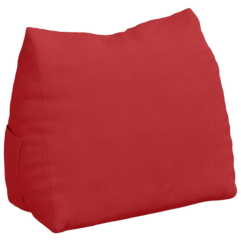 vidaXL Travesseiro para Costas Vermelho 45 x 20 x 35 cm tecido