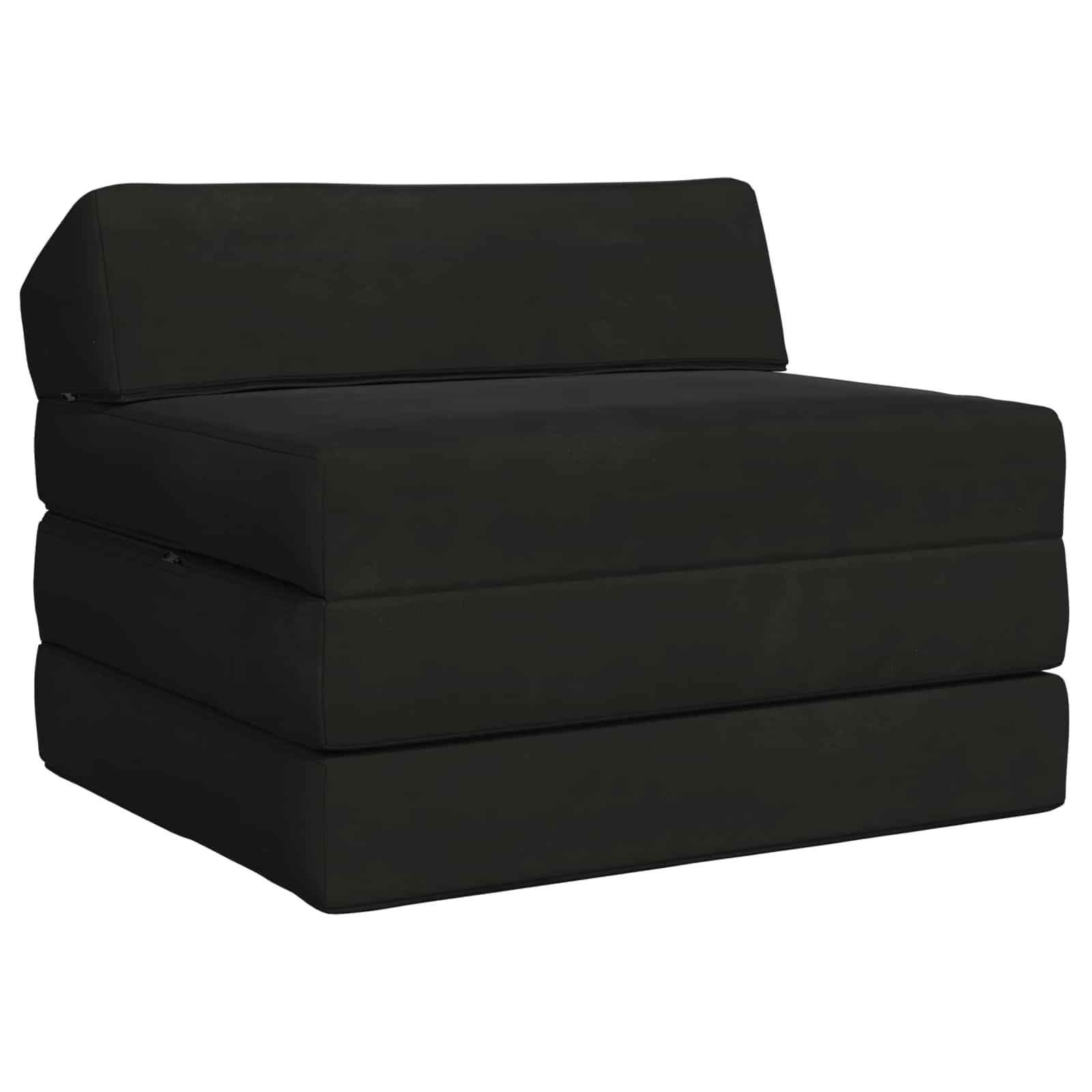 vidaXL Sofá Cama Dobrável Preto 200 x 70 x 10 cm Veludo