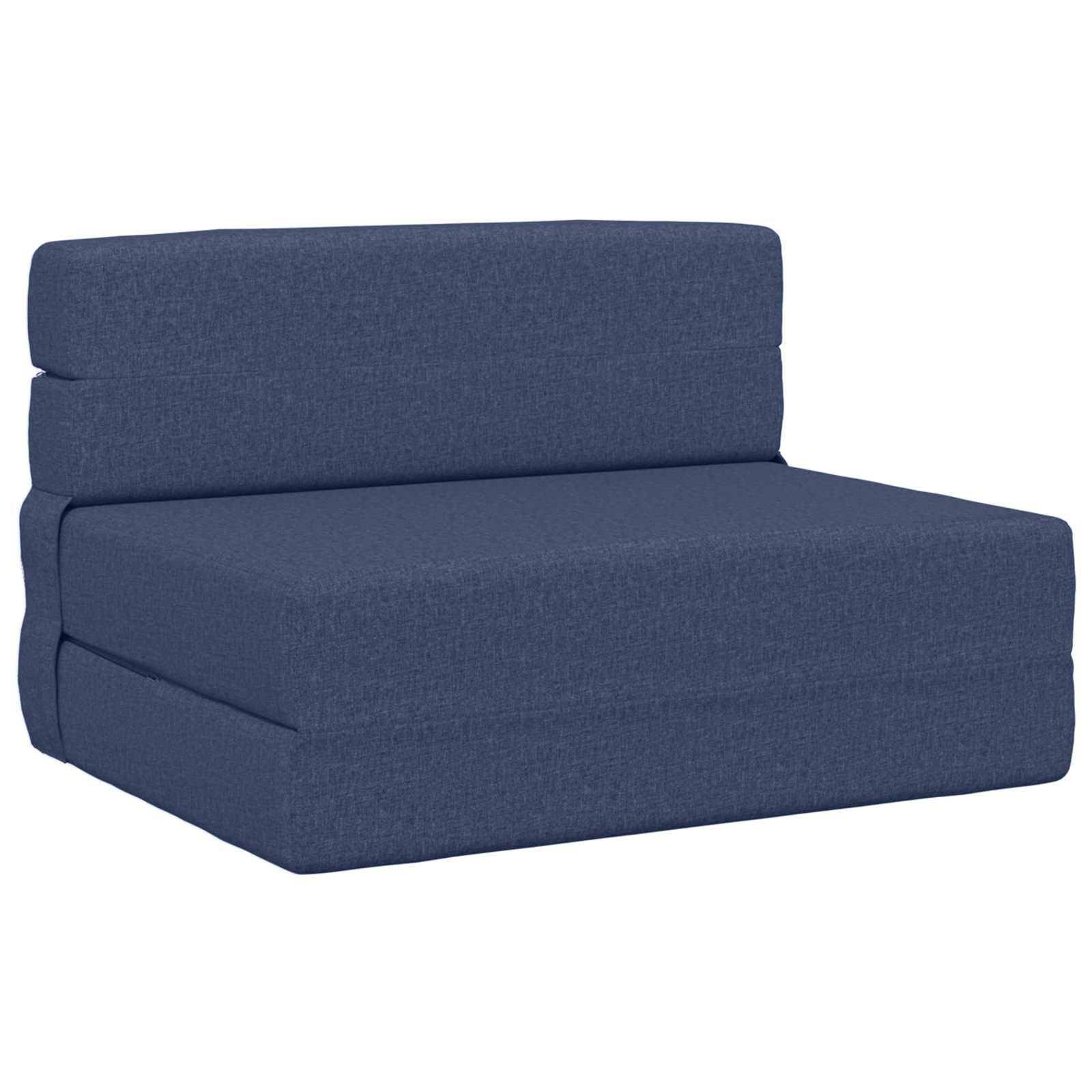 vidaXL Sofá Cama Dobrável Azul 70 x 72 x 60 cm Tecido