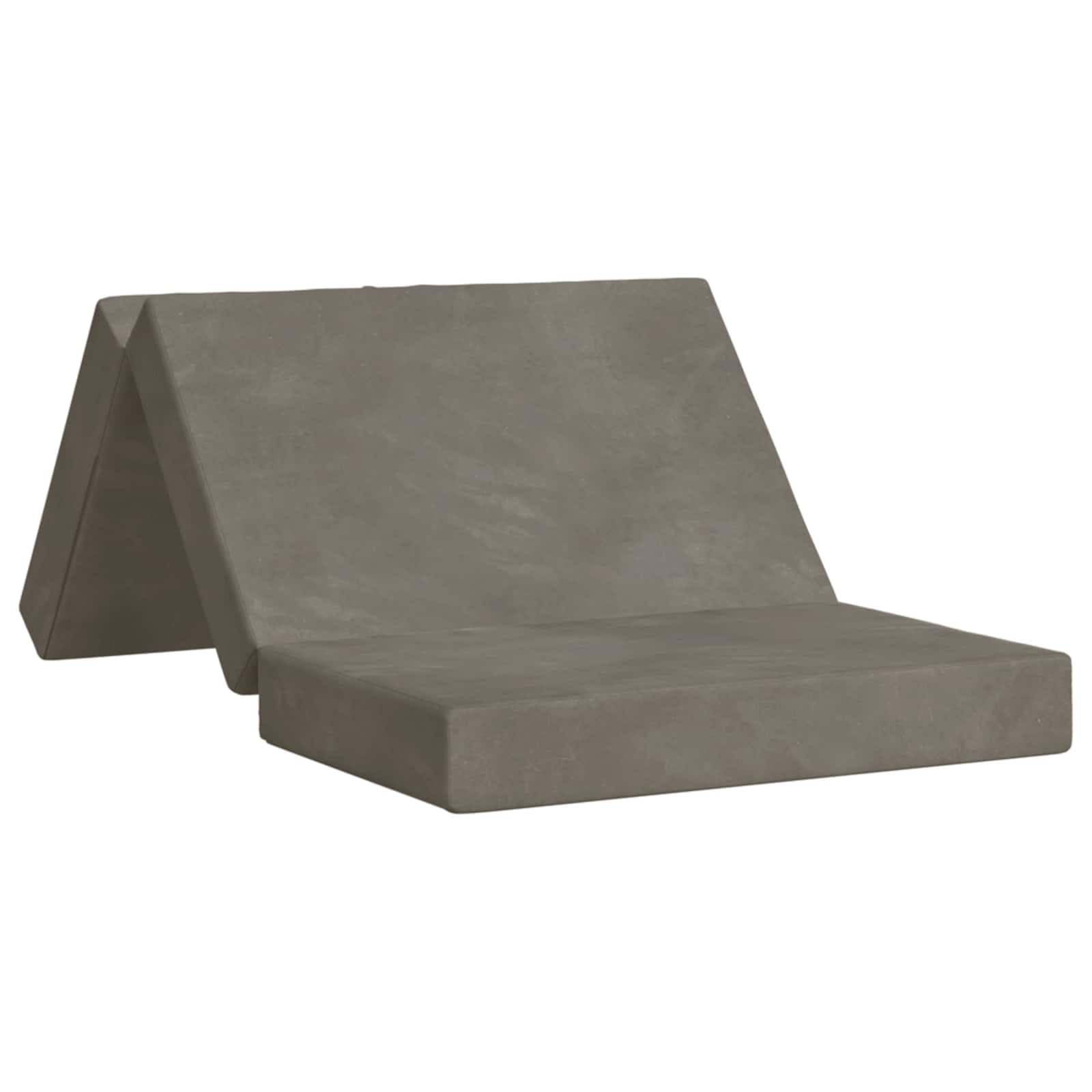 vidaXL Sofá Cama Dobrável 80 x 67 x 45 cm Cinzento-claro