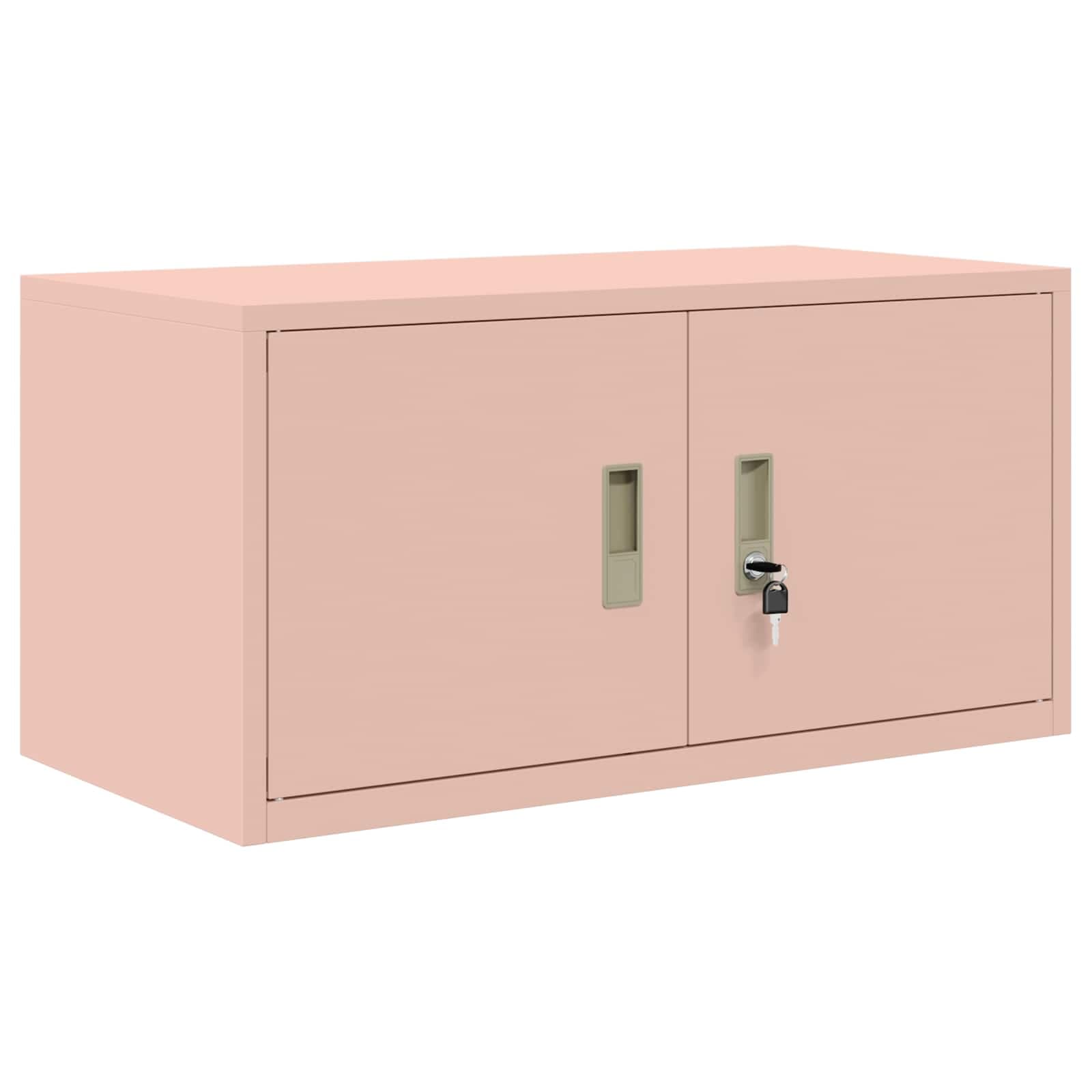 vidaXL Armário de arrumação Rosa 80 x 40 x 40 cm Aço