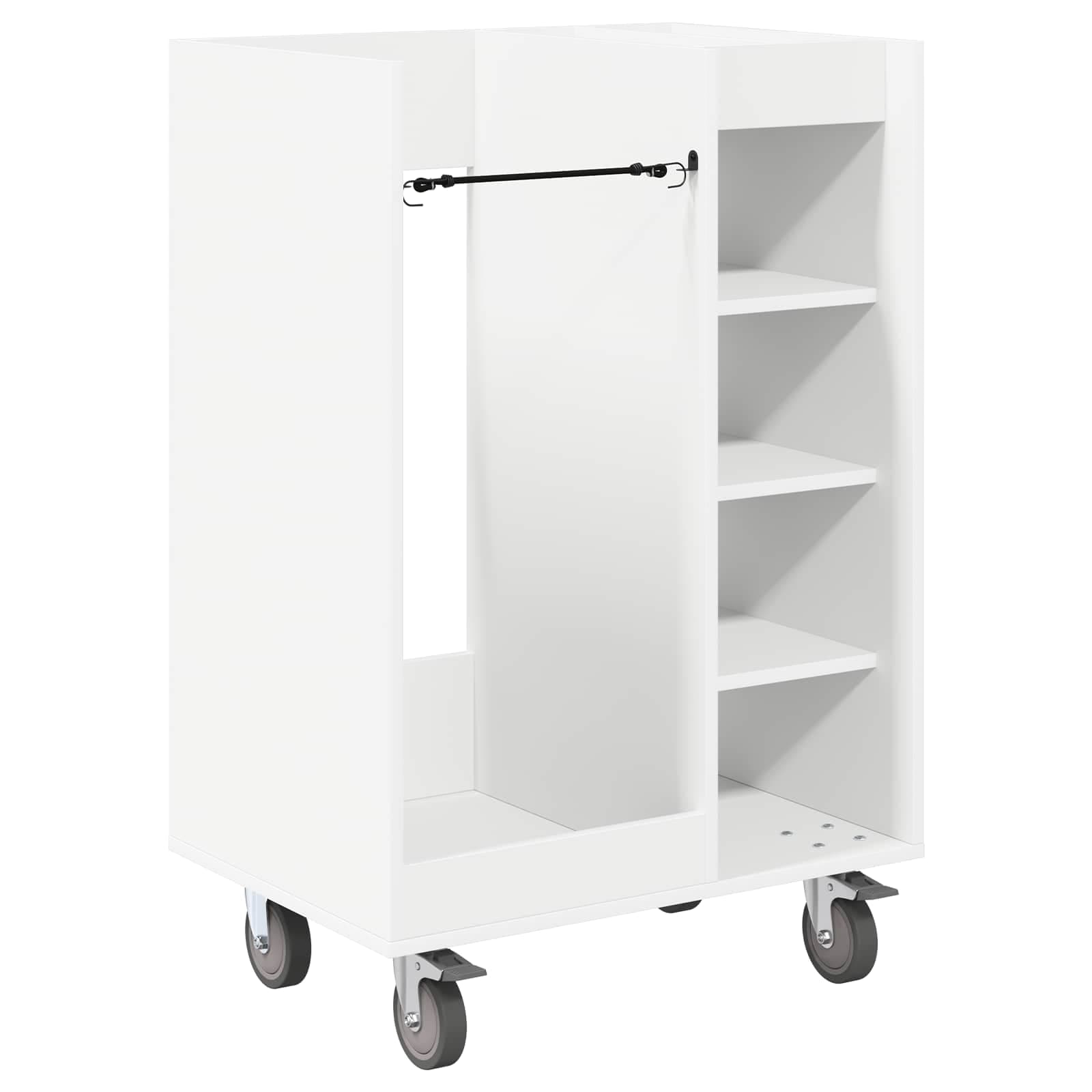 vidaXL Armário de Golfe com roda Liso Branco 65 x 45 x 98 cm