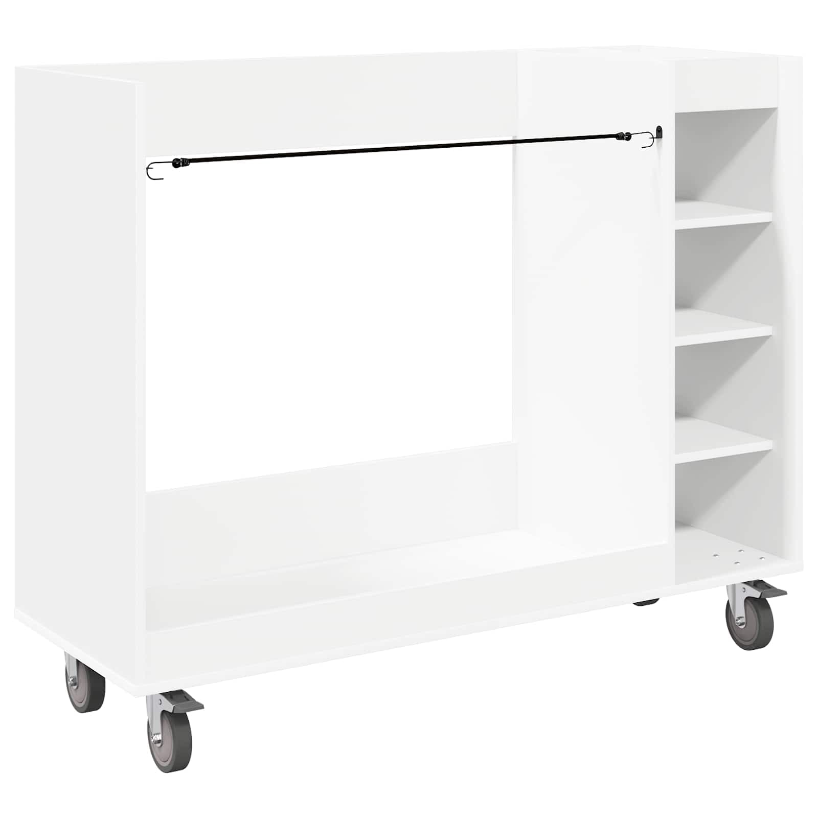 vidaXL Armário de Golfe com roda Liso Branco 120 x 45 x 98 cm
