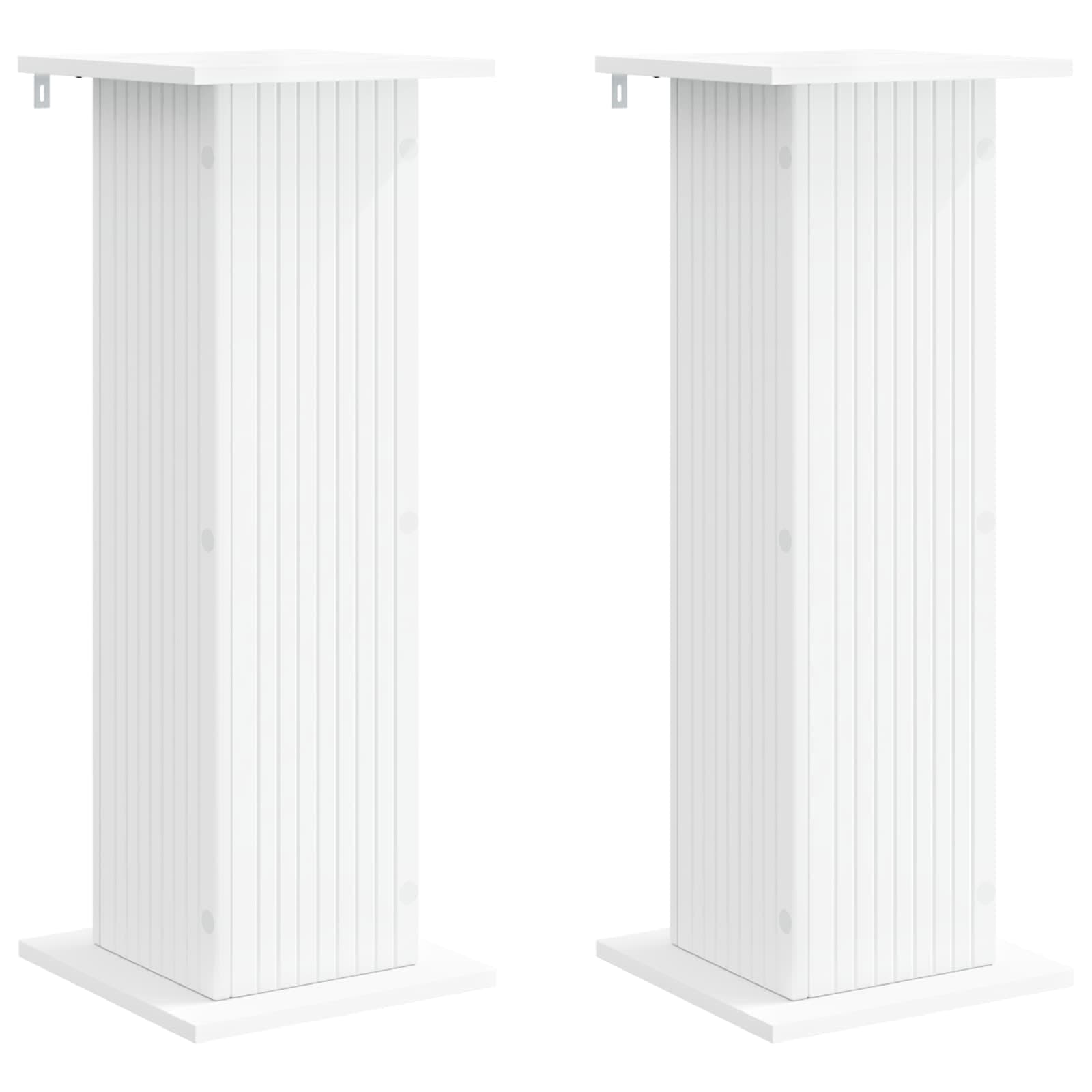 vidaXL Suporte para Plantas 2 pcs Branco 30,5 x 30 x 80,5 cm