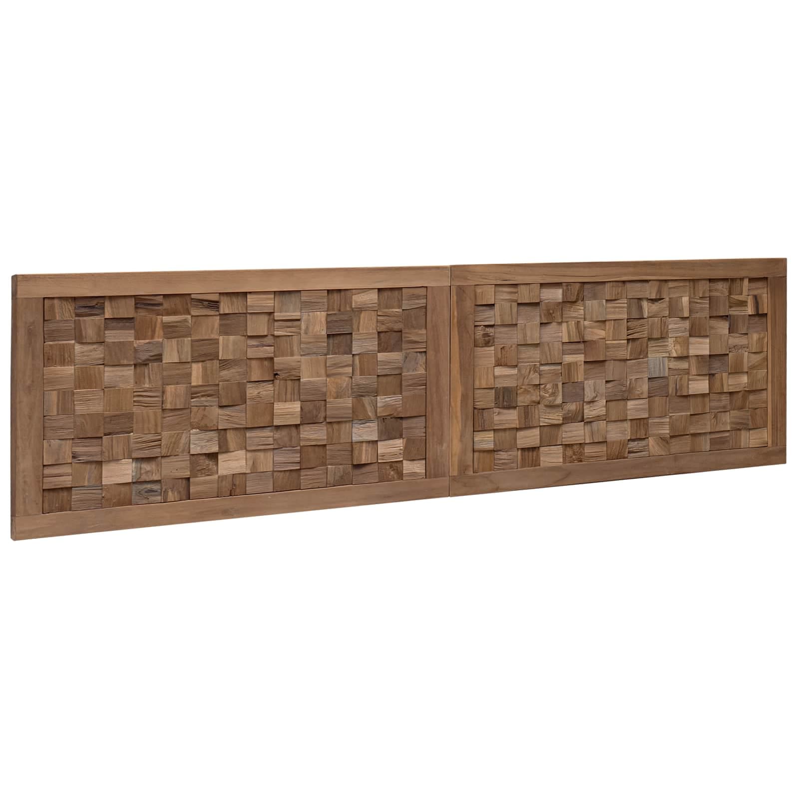 vidaXL Cabeceira Natural 160 cm Madeira de Teca Sólida
