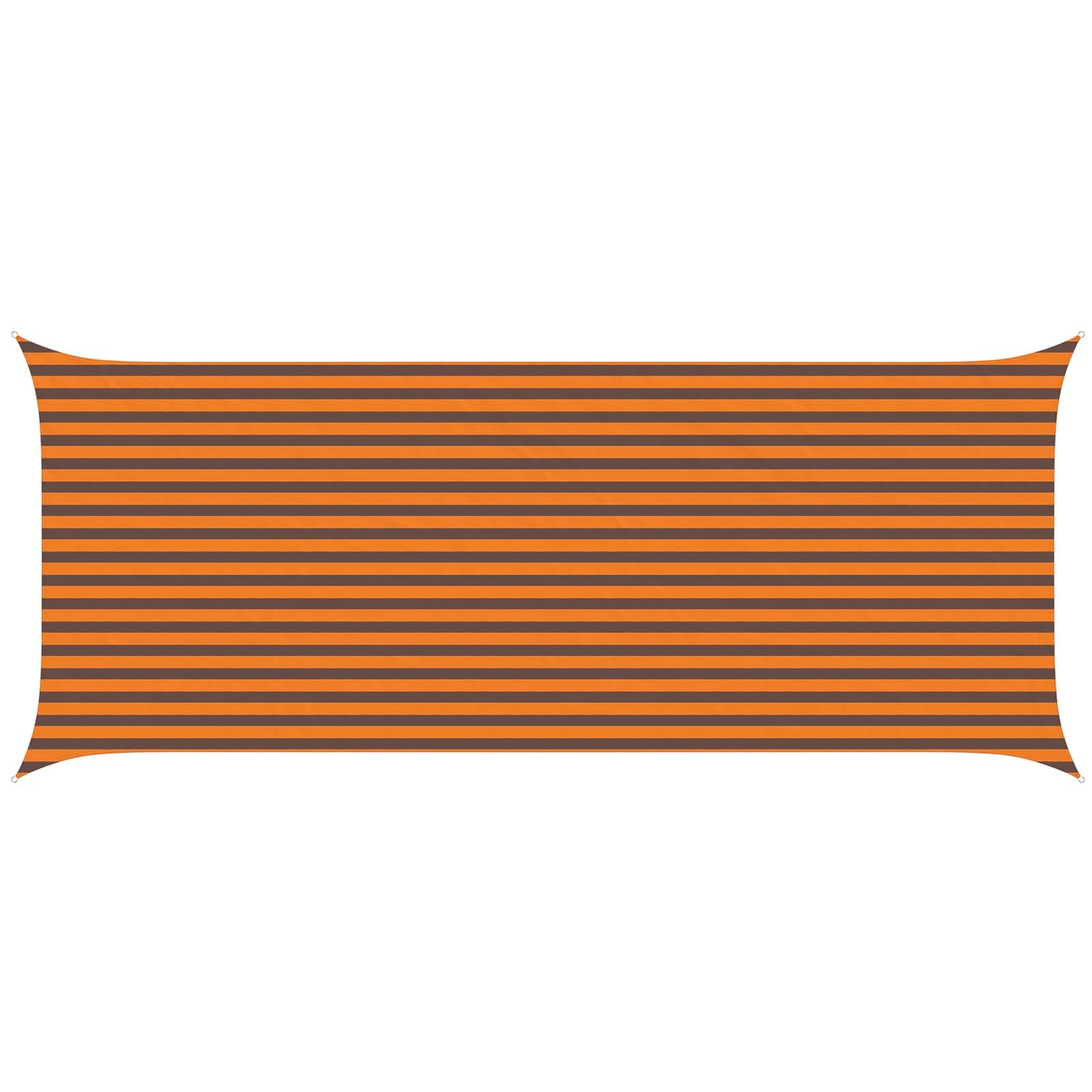 vidaXL Vela de sombra solar Laranja e Marrom 6 x 2,5 m