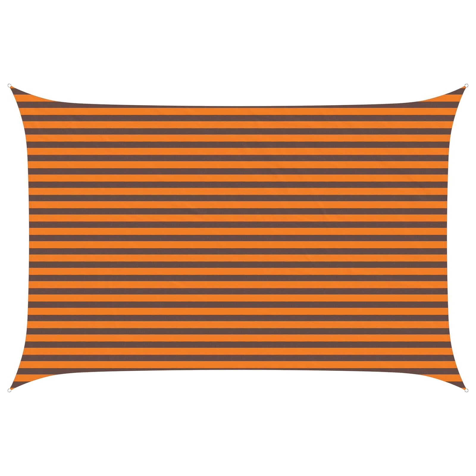 vidaXL Vela de sombra solar Laranja e Marrom 4,5 × 3 m