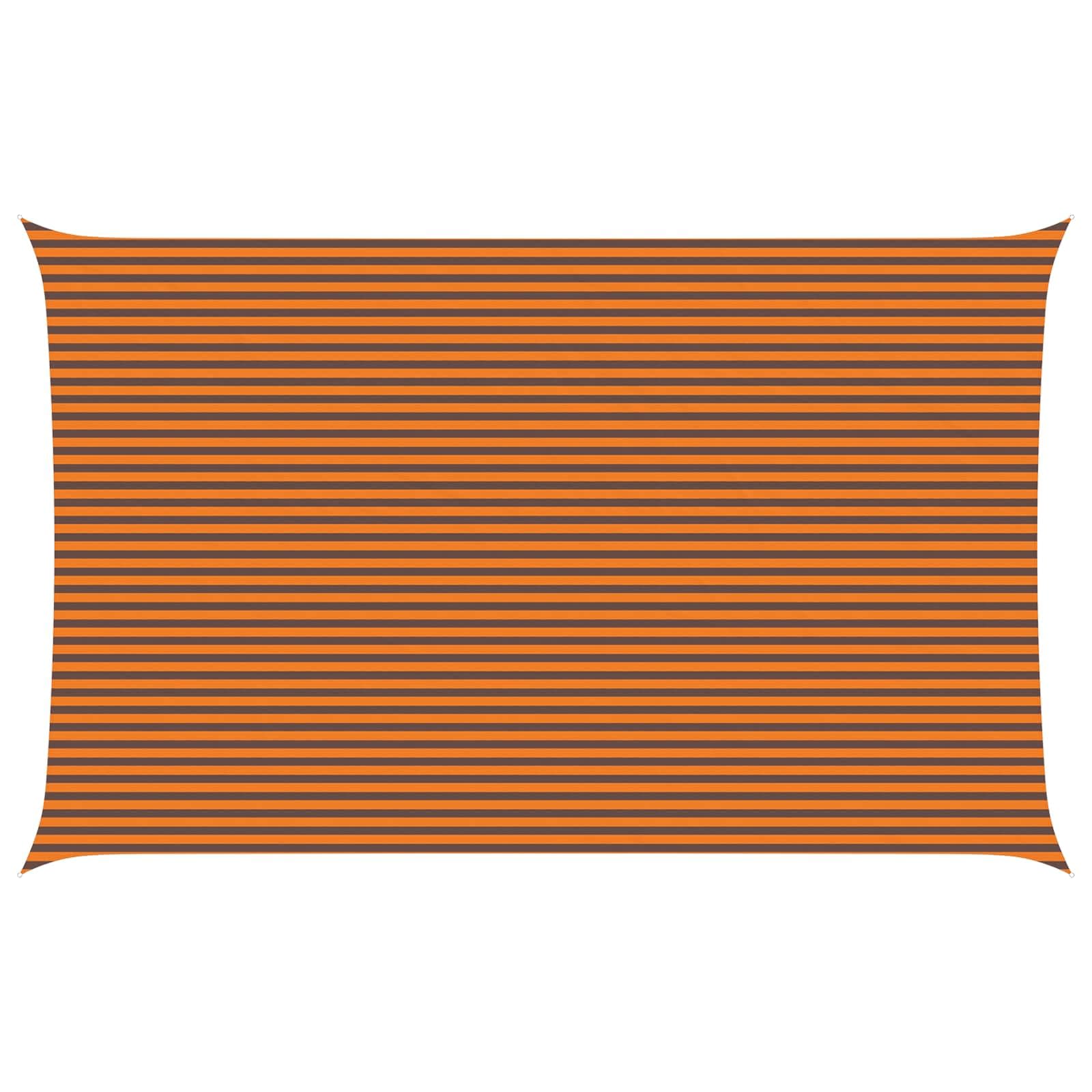 vidaXL Vela de sombra solar Laranja e Marrom 8 x 5 m