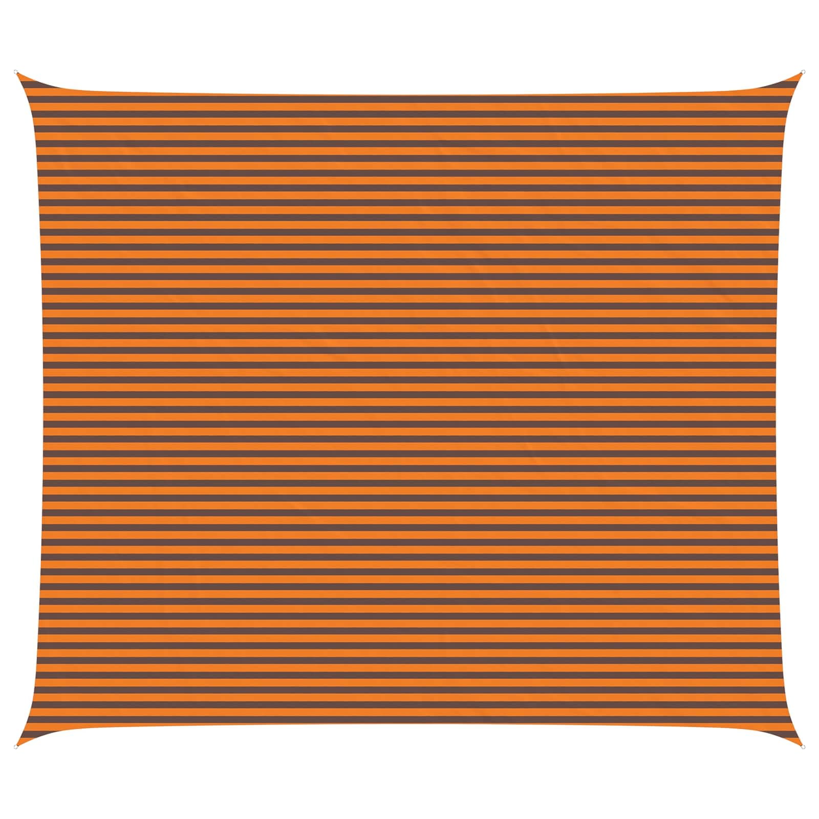 vidaXL Vela de sombra solar Laranja e Marrom 7 x 6 m