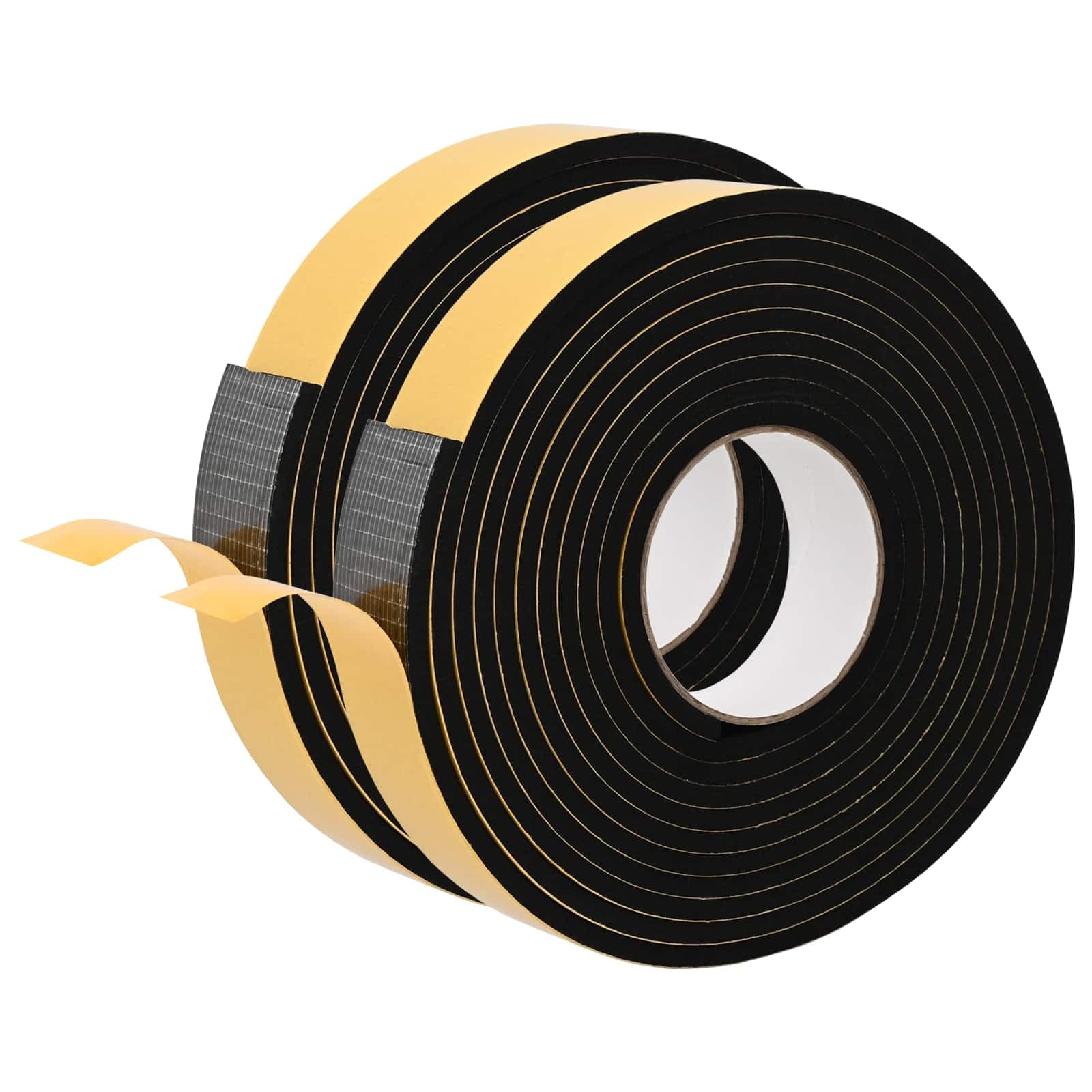 vidaXL Fita de espuma autoadesiva 2 pcs Preto 30mm x 5m Espuma CR