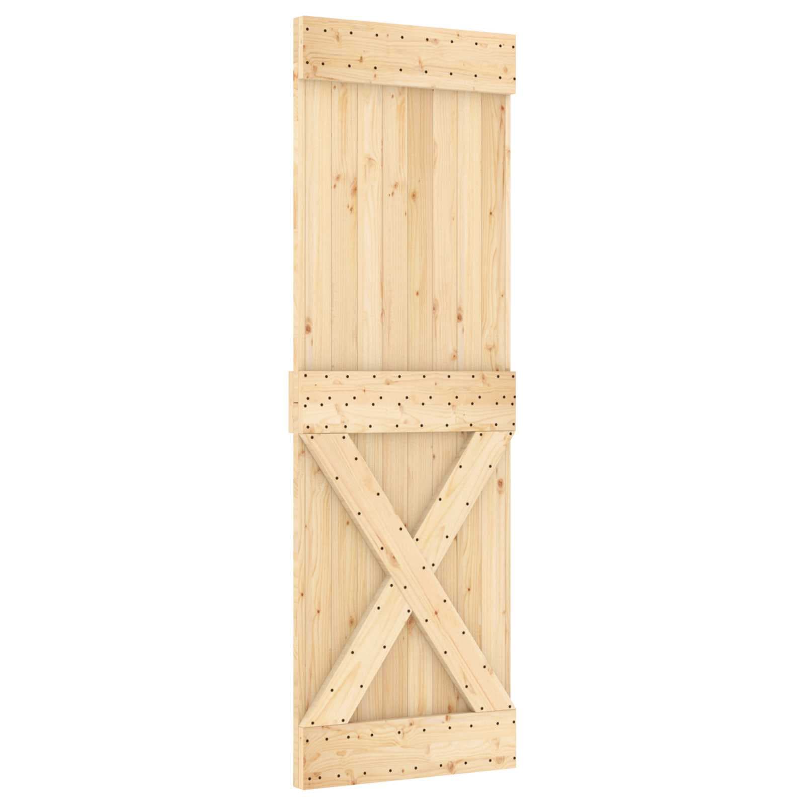 vidaXL Porta NARVIK Natural 70 x 210 cm Madeira de Pinus Sólida