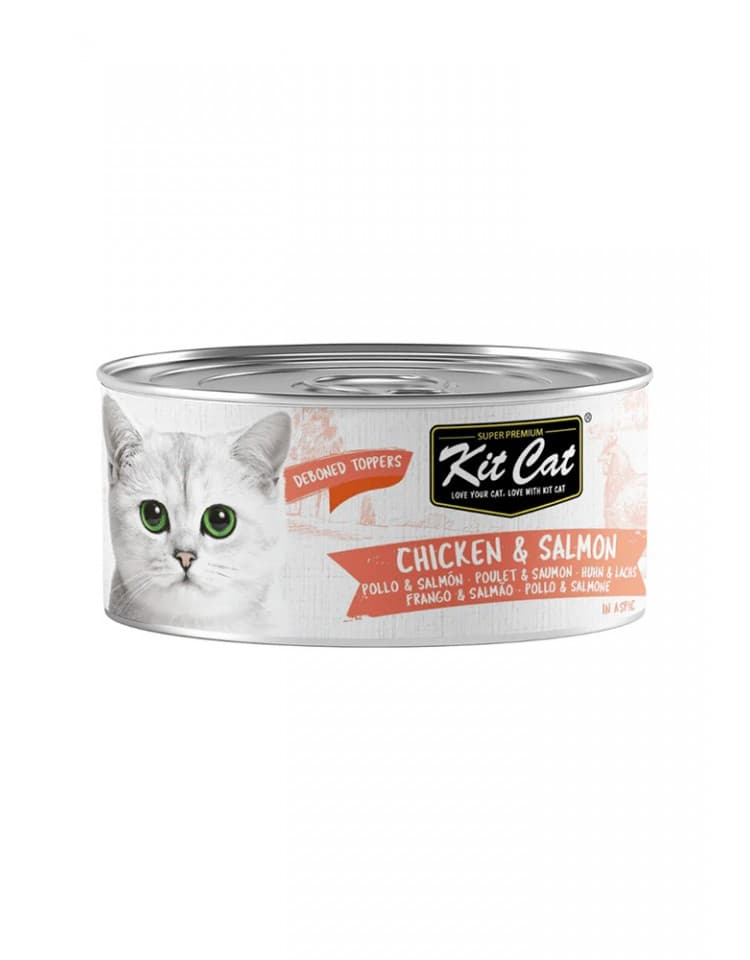 Ração Húmida Kit Cat Super Premium Frango & Salmão 80g
