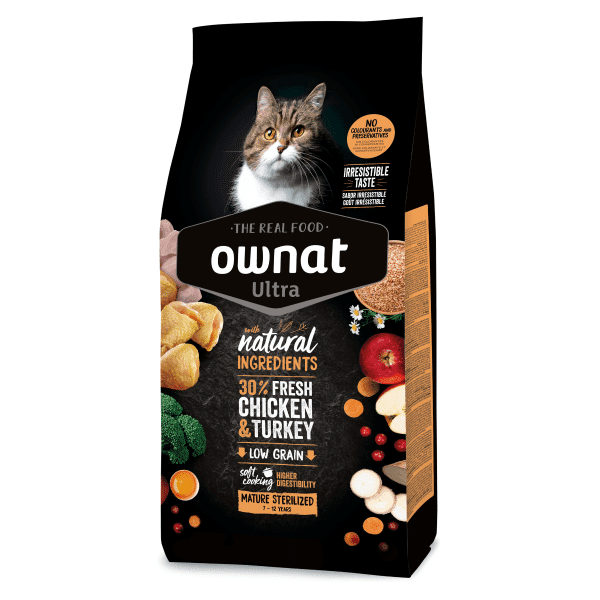 Ownat Ultra Mature Esterilizado Frango e Peru 1.5Kg
