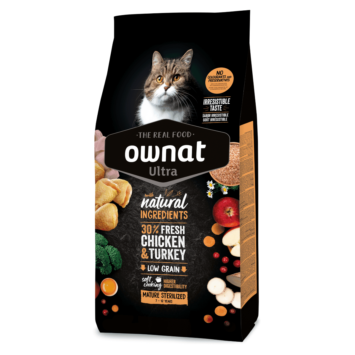 Ownat Ultra Mature Esterilizado Frango e Peru 1.5Kg