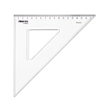 Esquadro Plástico Cristal 45G-25cm Aristo Geocollege AR23425