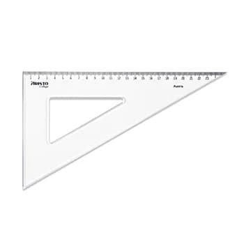 Esquadro Plástico 60G 25cm Cristal Aristo