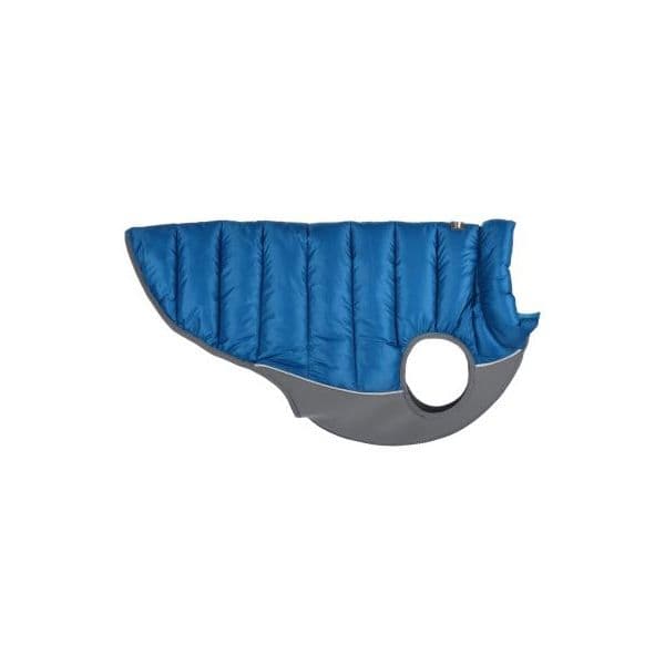 Red Dingo Casaco Reversível Puffer para Cães, Azul e Cinza / Turquesa, 35 cm