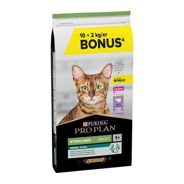 Pro Plan Cat Sterilised Turkey – 10 kg + 2 kg