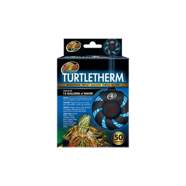 Zoo Med TurtleTherm Aquatic - Aquecedor Submersível para Tartarugas 50W (até 56 L)
