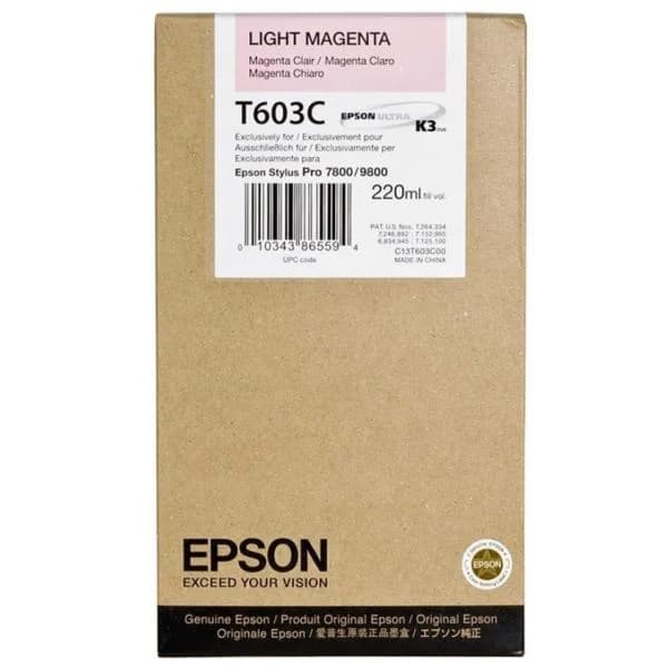 Tinteiro EPSON SP 7800/9800 Magenta Claro 220ML- C13T603C00