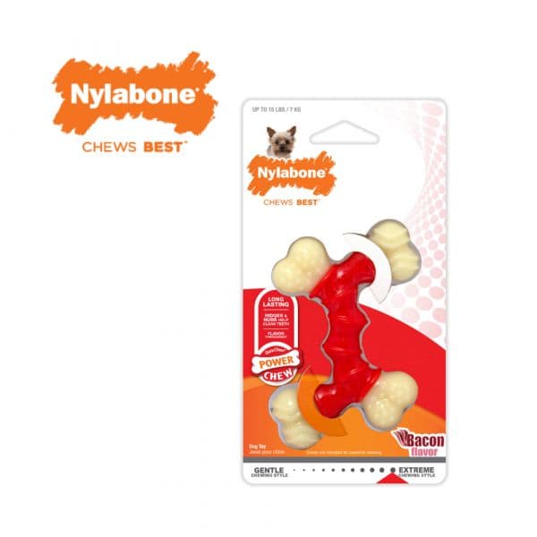 Nylabone Brinquedo Cão Osso Extreme Chew Double M até 16Kg