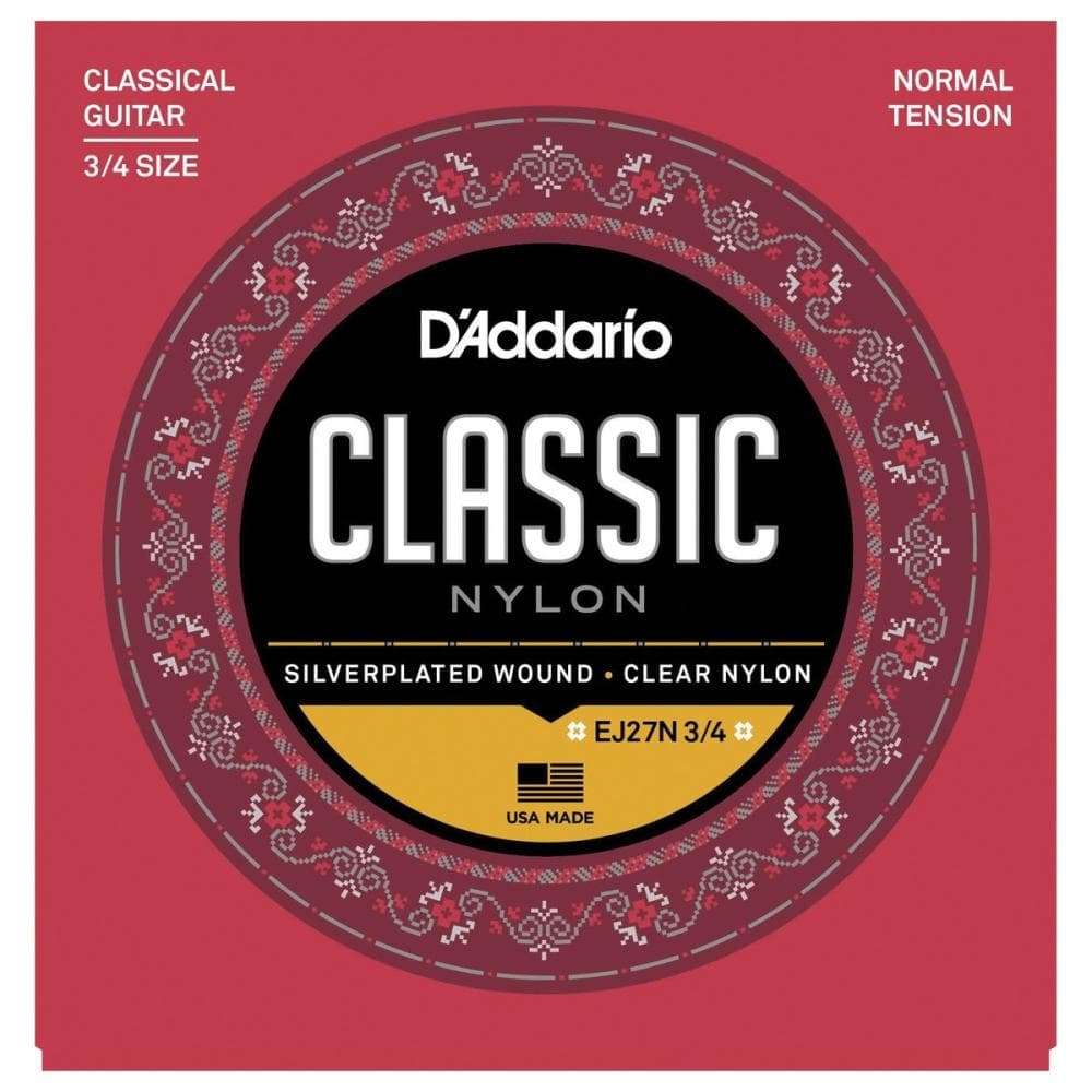 Daddario EJ27N 3/4 Normal Tension 3/4 Size, Classic Nylon Student - BimotorDJ