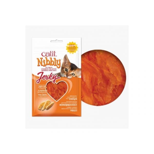 Catit Snack Nibbly Jerky Chicken 30g