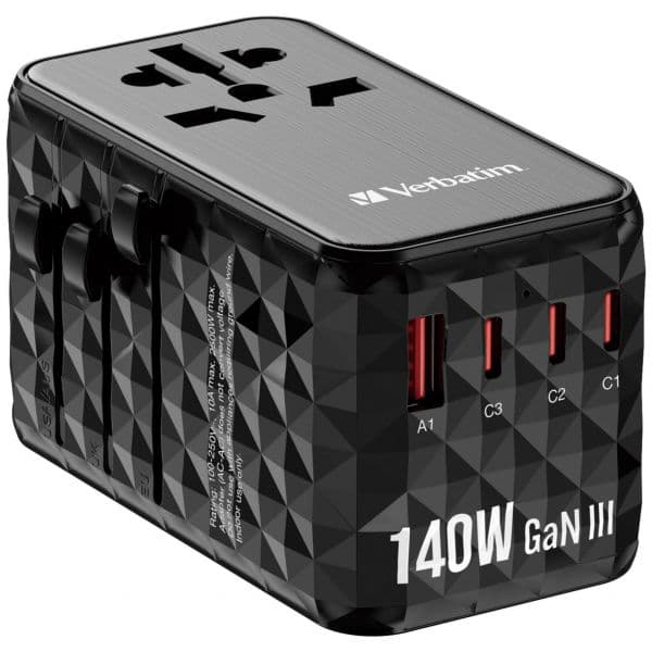 Verbatim Carregador UTA-10 140W Black
