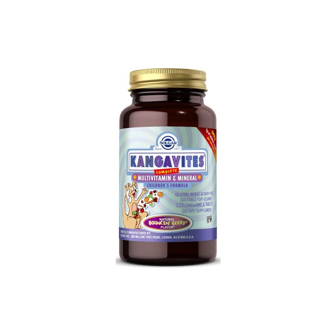 Kangavites Multivitamin & Mineral 120 Chewable Tablets - Bouncin Berry Flavor