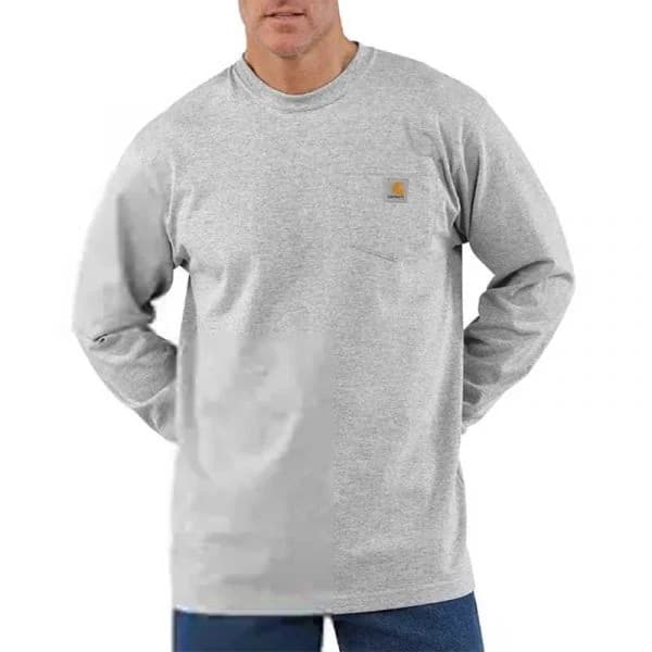 Carhartt K126 Pocket Loose Fit Long Sleeve T-shirt Cinzento XL