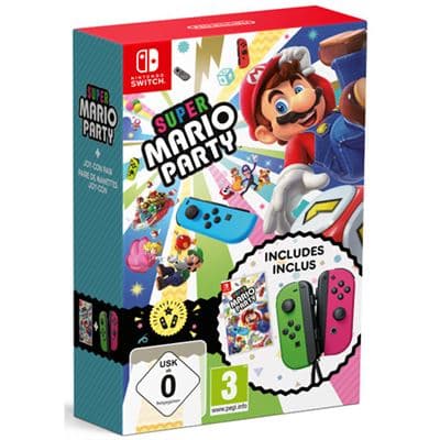 Super Mario Party + Joy Con Verde Néon/Rosa Néon - Nintendo Switch