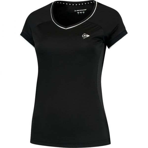 Dunlop Club Short Sleeve T-shirt Preto XS Mulher