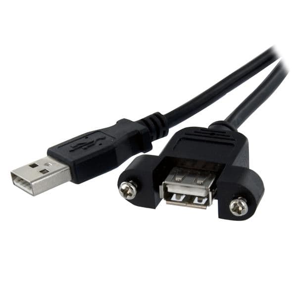 StarTech.com Cabo USB de montagem em painel de 30 cm A para A - F