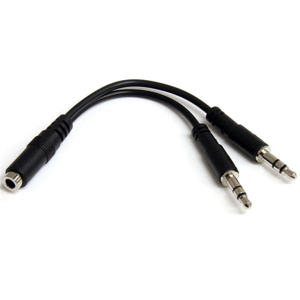 StarTech.com Adaptador Divisor de Auricular de 3,5 mm com 4 Pinos