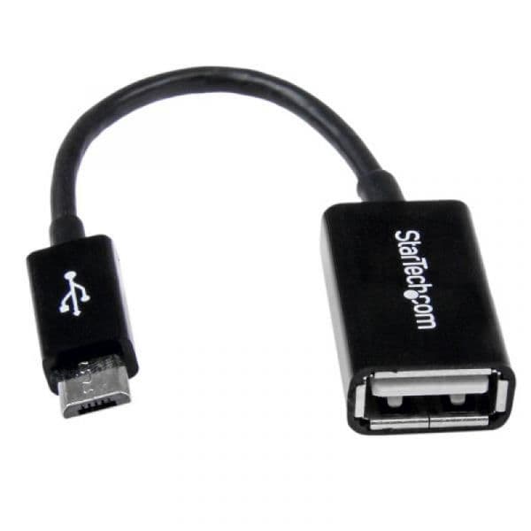 Startech Adaptador Micro USB Macho a USB Hembra OTG 12cm Preto - UUSBOTG
