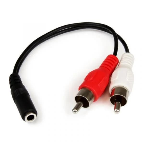 Startech Cabo Stereo Fêmea de 3,5 mm para 2x RCA Macho 15cm
