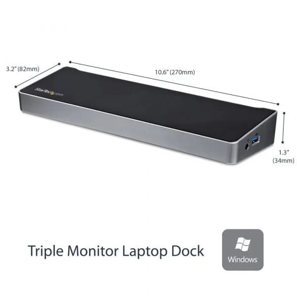 StarTech Docking Station USB 3.0 1x HDMI /2x DisplayPort Black Grey