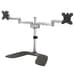 StarTech.com ARMDUALSS montagem e suporte para monitores 81,3 cm (32") Secretária Preto, Prateado